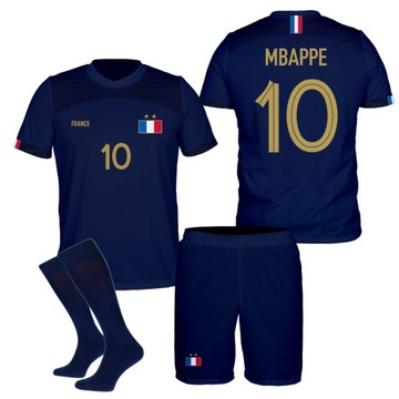 MBAPPE FRANCJA strój komplet + getry roz. 134