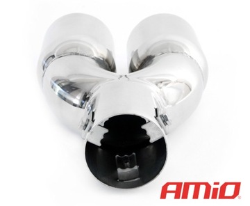 Наконечник глушителя, крышка выхлопной системы, двойной хром, нержавеющая сталь MT 008