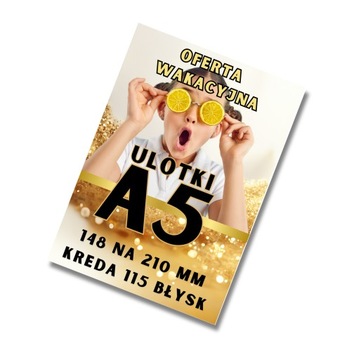 ulotki a5 dwustronne 5000 szt kreda 115 gram