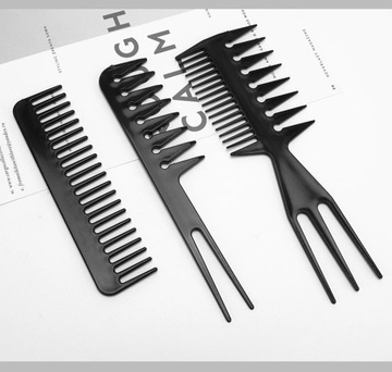 V5 DUŻY ZESTAW GRZEBIENI FRYZJERSKICH GRZEBIEŃ DO WŁOSÓW W ETUI KPL. 10 szt