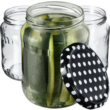 24x БАНКА БАНКА 720мл СТЕКЛЯННАЯ БАНКА ДЛЯ ПОДГОТОВКИ ОГУРЕЧНЫЙ МЕД WEKI