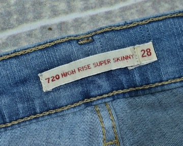 LEVIS 720 High Rise Super Skinny Spodnie Damskie Jeansy W28 L32 52797-0124