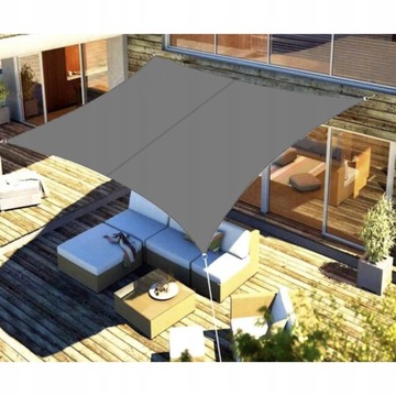 ŻAGIEL OGRODOWY PRZECIWSŁONECZNY 3,6x3,6 m PARASOL MARKIZA UV PROSTOKĄTNY