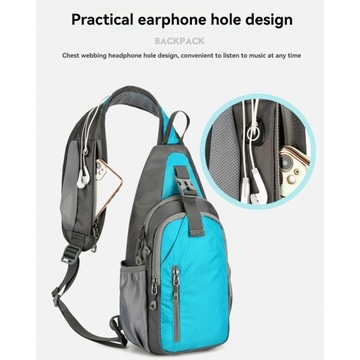 Водонепроницаемая модная сумка через плечо синего цвета.