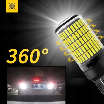 СВЕТОДИОДНЫЕ ЛАМПОЧКИ W21/5W T20 7443 CANBUS БЕЛЫЕ МОЩНЫЕ 2500LM 150SMD ДХО ПАРКОВКА