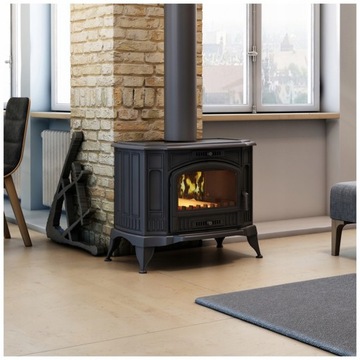 КОМПЛЕКТ чугунной печи KOZA K9 fi 150 с ВОДЯНОЙ РУБКОЙ 10кВт