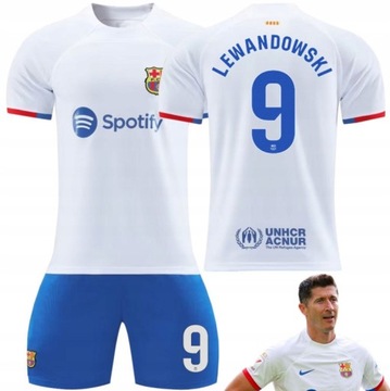 СПОРТИВНЫЙ КОСТЮМ LEWANDOWSKI FC BARCELONA ФУТБОЛЬНЫЙ КОСТЮМ ДЖЕРСИ ШОРТЫ НОВЫЙ СЕЗОН