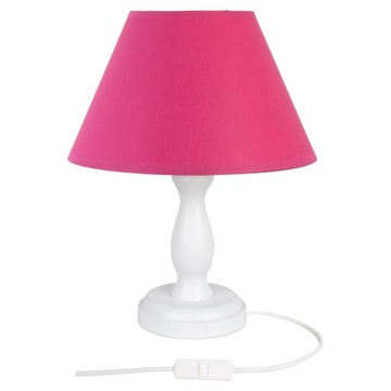 LAMPA NOCNA STOŁOWA DZIECIĘCA STEFI RÓŻOWA ABAŻUR