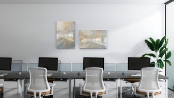 Доска для магнитов METALboards, золотой бетон 60x40 см + набор БЕСПЛАТНЫХ ПОДАРКОВ