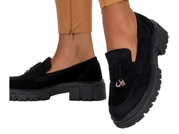 Moccasins Женская обувь вставлена ​​модная стабильная платформа украшения R 40