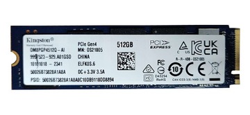 Dysk SSD Kingston 512GB M.2 PCIe Gen4