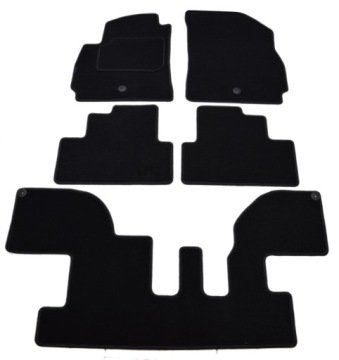 Chevrolet Orlando 7os. 2010-2018 Černé velurové koberce Economy 5el