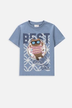 T-shirt Dla Chłopca 122 Niebieski Koszulka Chłopięca Coccodrillo WC4