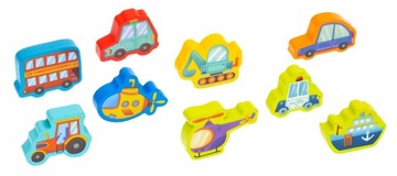 ДЕРЕВЯННЫЙ ПАЗЛ-СОРТИРОВКА ИГРУШКА 6 В 1 МОНТЕССОРИ