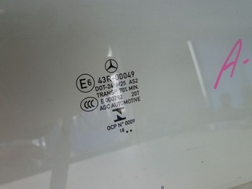 MERCEDES A W177 177 SKLO (OKNO) DVEŘE PŘEDNÍ PRAVÉ 18R