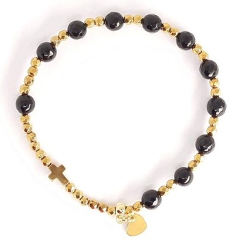 Bransoletka różaniec z kamienia Onyx 6 mm