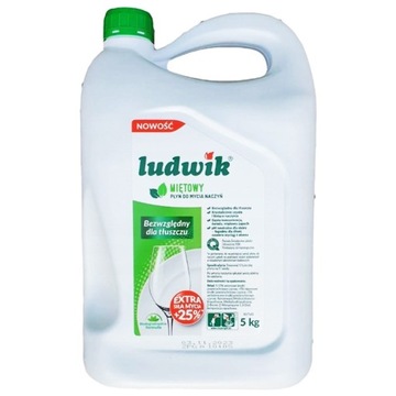 Ludwik Płyn do mycia naczyń miętowy 5l uniwersalny