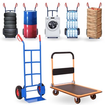 Wózek Platformowy Transportowy 250kg Magazynowy Składany Towarowy