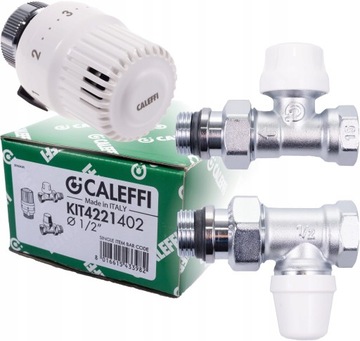 Zestaw grzejnikowy termostatyczny prosty CALEFFI