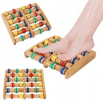 MASAŻER DO STÓP TRADYCYJNY DREWNIANY ROLLER 2 x 6