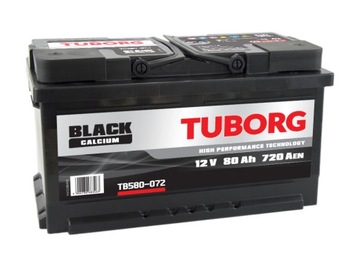 Akumulator Tuborg Black 12V 80Ah 720A TB580-072