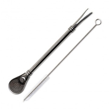 Bombilla TWIST OFF do picia yerba mate + szczoteczka 19 cm