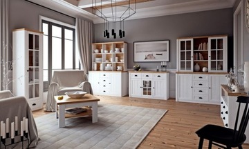 Тумбочка белый+дуб с ящиком Прованс/Прованс