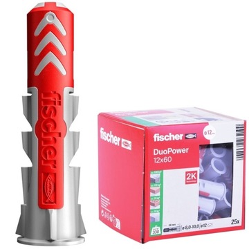 FISCHER kołki kołek duopower 12x60 25 sztuk