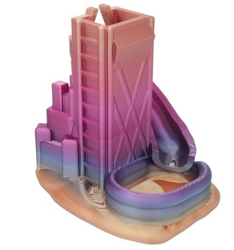 Бассейн с горкой и башней для игры в кости - Rainbow Candy Dice Tower