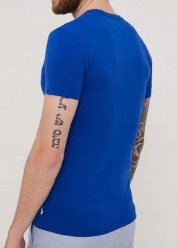 RALPH Lauren Polo Blue T-shirt Logo Niebieski M