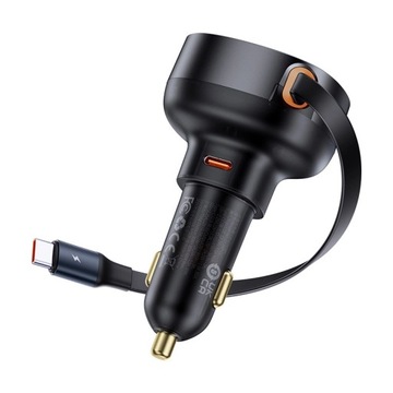 Ładowarka samochodowa Baseus Enjoyment Pro USB-C (żeńskie) / USB-C (męskie)