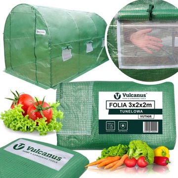 FOLIA ZAMIENNA POSZYCIE NA TUNEL OGRODOWY SZKLARNIA 3x2x2m 6m² UV-4 FOLIAK