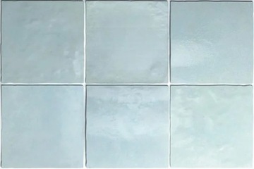 PŁYTKI ŚCIENNE KWADRATOWE ŁAZIENKA KUCHNIA 13,2x13,2 ARTISAN AQUA BŁĘKITNY