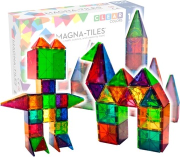 MAGNA-TILES KLOCKI MAGNETYCZNE CLASSIC 100 el Magnesy Konstrukcyjne