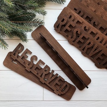 Табличка RESERVED Резервация для ресторана-бара