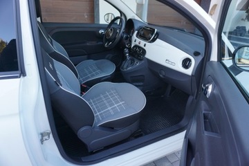 Fiat 500 II Seria 4 1.2 69KM 2017 FIAT 500 LOUNGE 1,2 DACH PANORAMICZNY AUTOMATYCZNA KLIMATYZACJA 2 PARY KÓŁ, zdjęcie 7