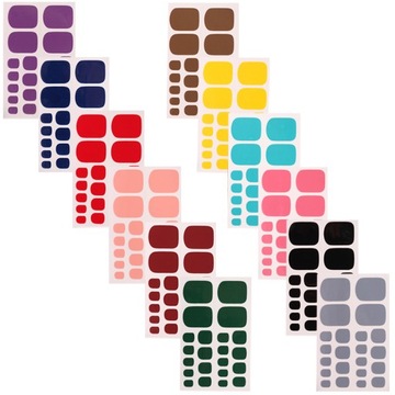 Nail Decor Наклейки для ногтей на ногах, 12 листов