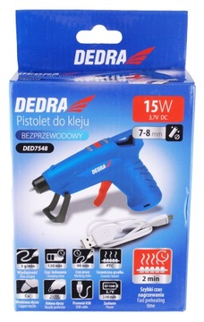 DEDRA Pistolet do klejenia na gorąco 15W 7-8mm DED7548