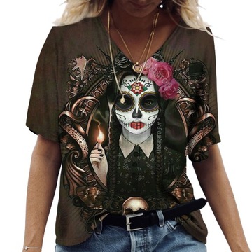 T-SHIRT DAMSKI KOSZULKA 3D WEDNESDAY ADDAMS