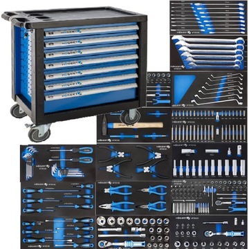 HOGERT Мастерская тележка с оборудованием, 252 шт. ПРОФИ ИНСТРУМЕНТЫ КРАКОВ