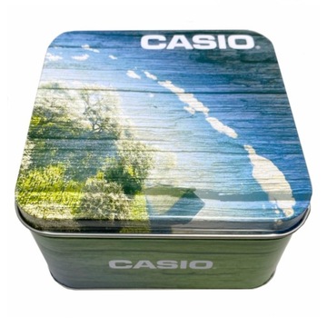 Oryginalne sześcienne pudełko do zegarka Casio z logo