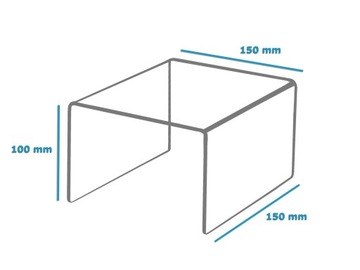 STOJAK PODSTAWKA EKSPOZYTOR STOPIEŃ PLEXI 15/15/10