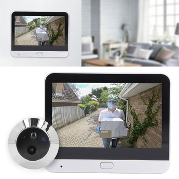 КАМЕРА ЭЛЕКТРОННАЯ WIFI ПРОСМОТР ДЛЯ ДВЕРИ JUDAS RECORDING SILVER