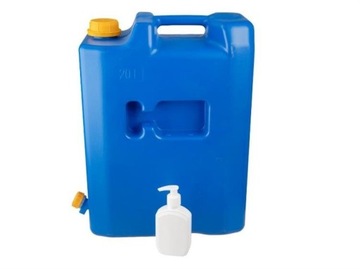 Kanister na wodę 20L z plastikowym zaworem + dozow
