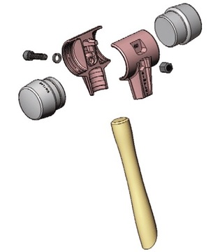 Рукоятка для молотка SIMPLEX 395 мм HALDER