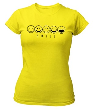 Koszulka damska SMILE UŚMIECH EMOTKI na Prezent