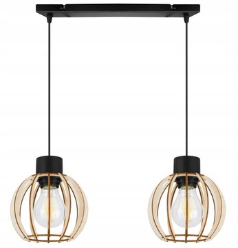NOWOCZESNA LAMPA WISZĄCA SUFITOWA Z DREWNA LED