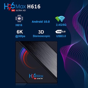 H616 Android 10 ТВ 5G 6K Медиаплеер