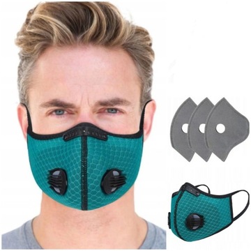 МАСКА АНТИСМОГ + 3 УГЛЕРОДНЫХ ФИЛЬТРА