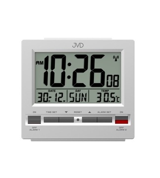 JVD RB9371.1 - 10x9cm - Budzik elektroniczny - Srebrny/Szary